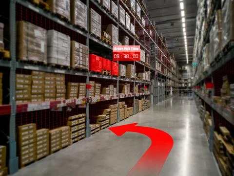Smart warehouse management system using augmented reality technology Stock Photos