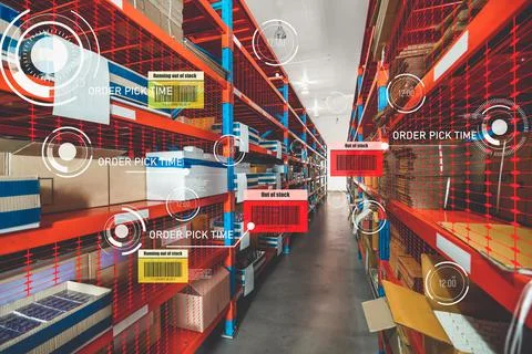 Smart warehouse management system using augmented reality technology Stock Photos