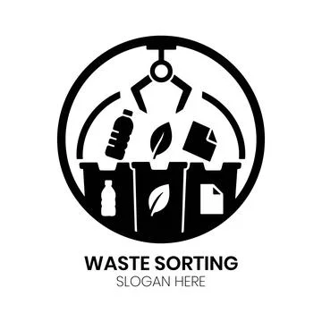 Smart Waste Sorting Corporate Logo Stock Illustration
