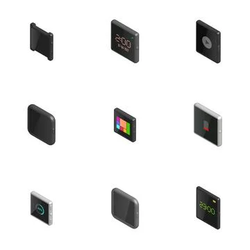 Smart watch, 3D isometric style, vector illustration. Stock Illustration