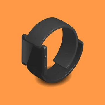 Smart watch in 3D, vector illustration. Stock Illustration