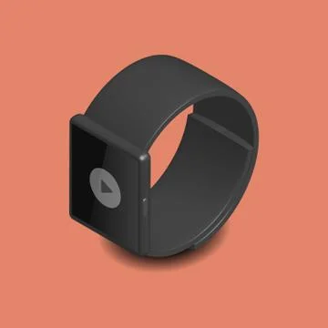Smart watch in 3D, vector illustration. Illustrazione stock