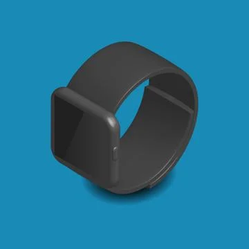 Smart watch in 3D, vector illustration. Stock Illustration