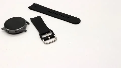 Smart watch and strap separated isolated Foto stock