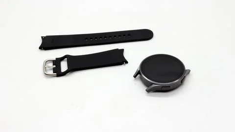 Smart watch and strap separated isolated Foto stock