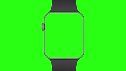 Smart Watch Animated Mockup with Motion Zoom Effect Green Screen Video stock 303111148