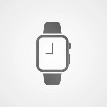Smart watch with application icon on screen. Stock Illustration