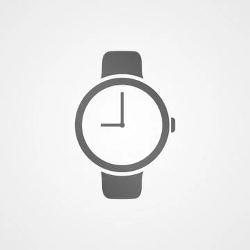 Smart watch with application icon on screen. Stock Illustration