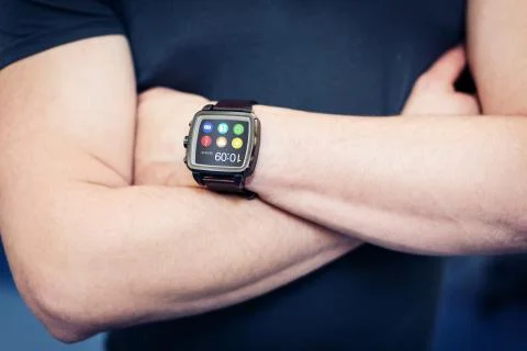 Smart Watch With Apps 写真素材