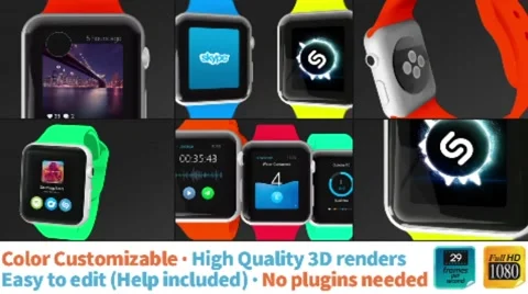 Smart Watch APPS Template Stock After Effects