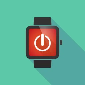 Smart watch with an off button Illustrazione stock