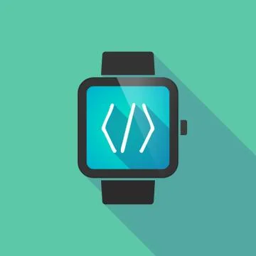 Smart watch with a code sign Stock Illustration