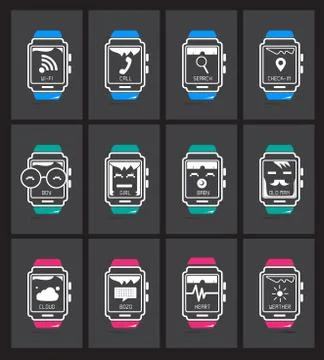 Smart watch concept Ilustración de archivo