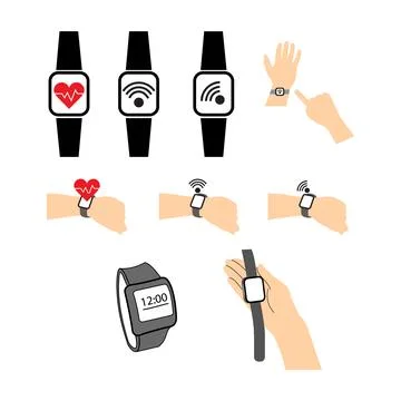 Smart watch concepts 스톡 일러스트