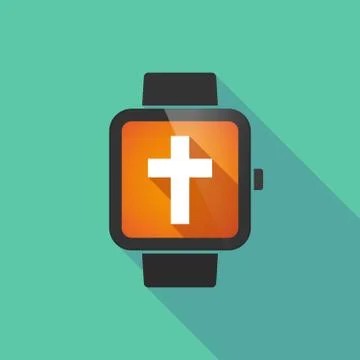 Smart watch with a cross イラスト素材