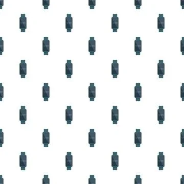 Smart watch digital display seamless pattern background Stock Illustration