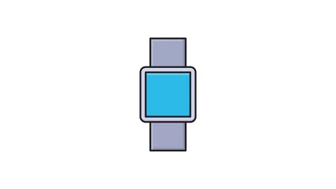 A smart watch displaying a heartbeat icon, indicating health monitoring fea.. Stock Footage 335137244