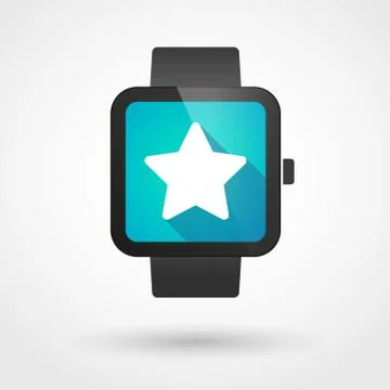 Smart watch displaying a star Stock Illustration