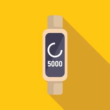 Smart watch is displaying steps walked during workout Ilustración de archivo