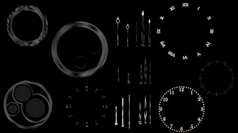 Smart watch face set collection illustration Stock Illustration