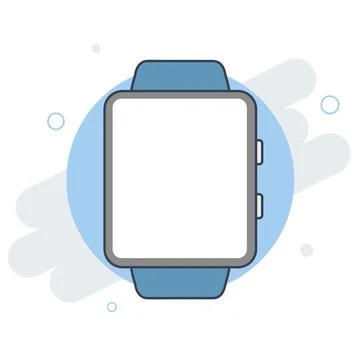 Smart watch flat icon. Vector illustration Stock Illustration