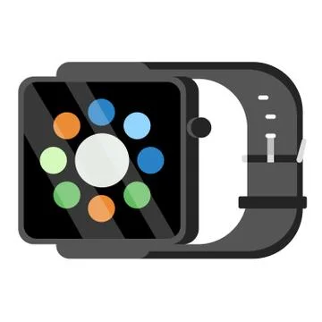 Smart watch flat illustration design Stock Illustration