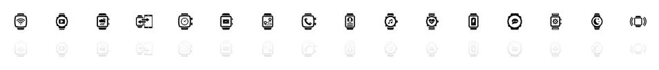 Smart Watch - Flat Vector Icons Stock Illustration
