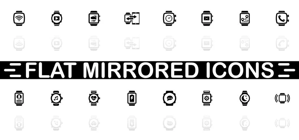 Smart Watch - Flat Vector Icons Stock Illustration