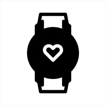 Smart watch glyph icon vector illustration isolated on white background Illustrazione stock