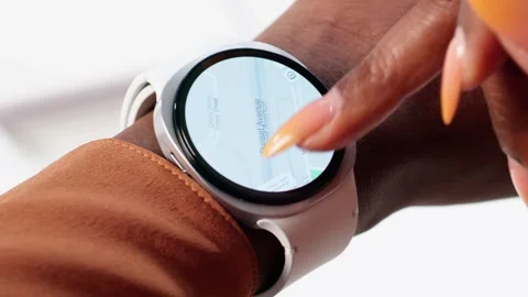 Smart Watch With GPS Map For Directions Stock Footage 320263949