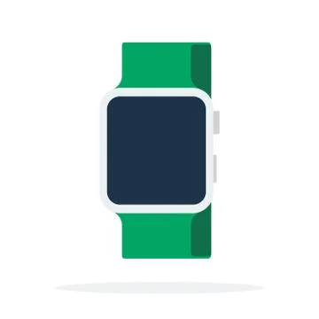 Smart watch with a green strap Stock Illustration