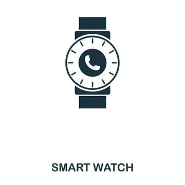 Smart Watch icon. Mobile app, printing, web site icon. Simple element sing Stock Illustration
