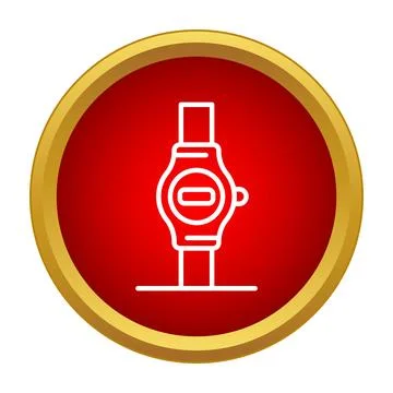 Smart watch icon showing removal or zero setting Stock Illustration