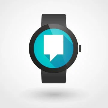 Smart watch icon with a tooltip Stock Illustration