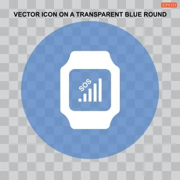 Smart watch Icon vector  flat design style Stock Illustration