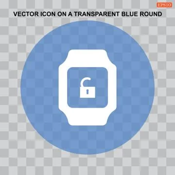 Smart watch Icon vector  flat design style Stock Illustration