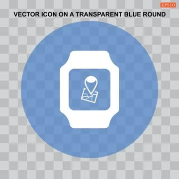 Smart watch Icon vector  flat design style Stock Illustration