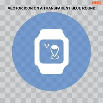 Smart watch Icon vector  flat design style Stock Illustration