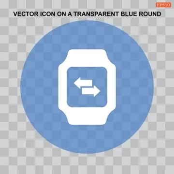 Smart watch Icon vector  flat design style Stock Illustration