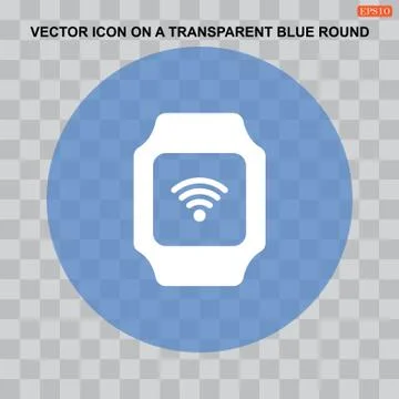 Smart watch Icon vector  flat design style Stock Illustration