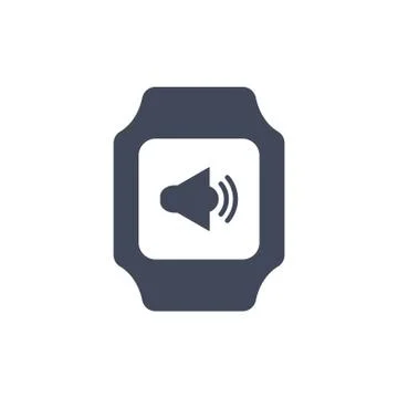 Smart watch Icon vector  flat design style Stock Illustration