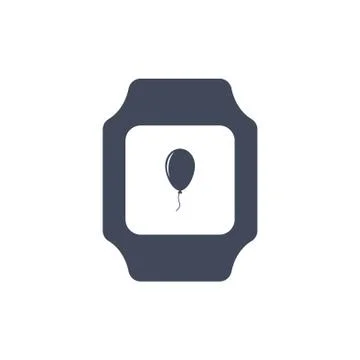 Smart watch Icon vector  flat design style Stock Illustration