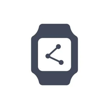 Smart watch Icon vector  flat design style Stock Illustration