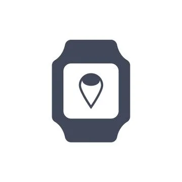 Smart watch Icon vector  flat design style Stock Illustration