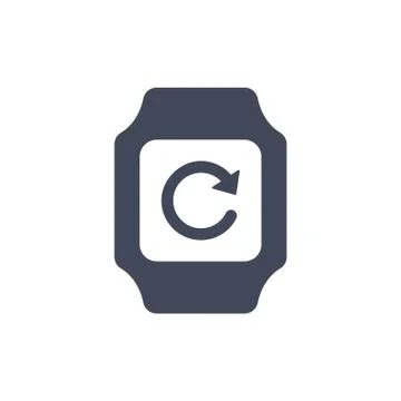Smart watch Icon vector  flat design style Stock Illustration