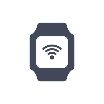 Smart watch Icon vector  flat design style Stock Illustration