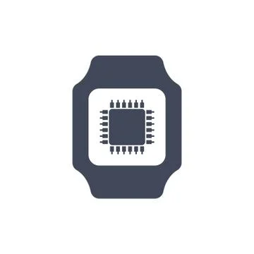 Smart watch Icon vector  flat design style Stock Illustration