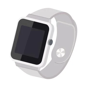 Smart watch icon on white backdrop イラスト素材