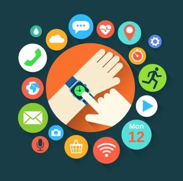 Smart watch Stock Illustration