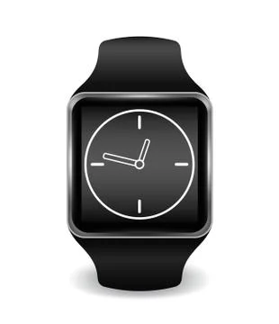 Smart watch with Interface in several color options . Vector Illustration. Eps10 Stock Illustration